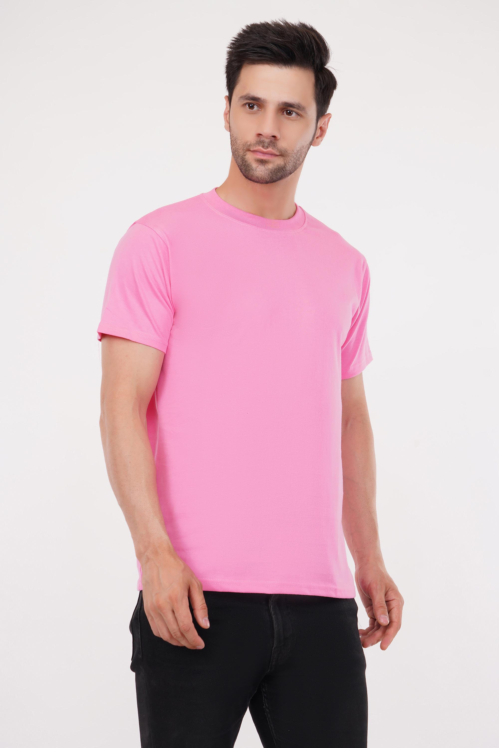 Solid Pearl Grey Plain Oversized T-Shirt