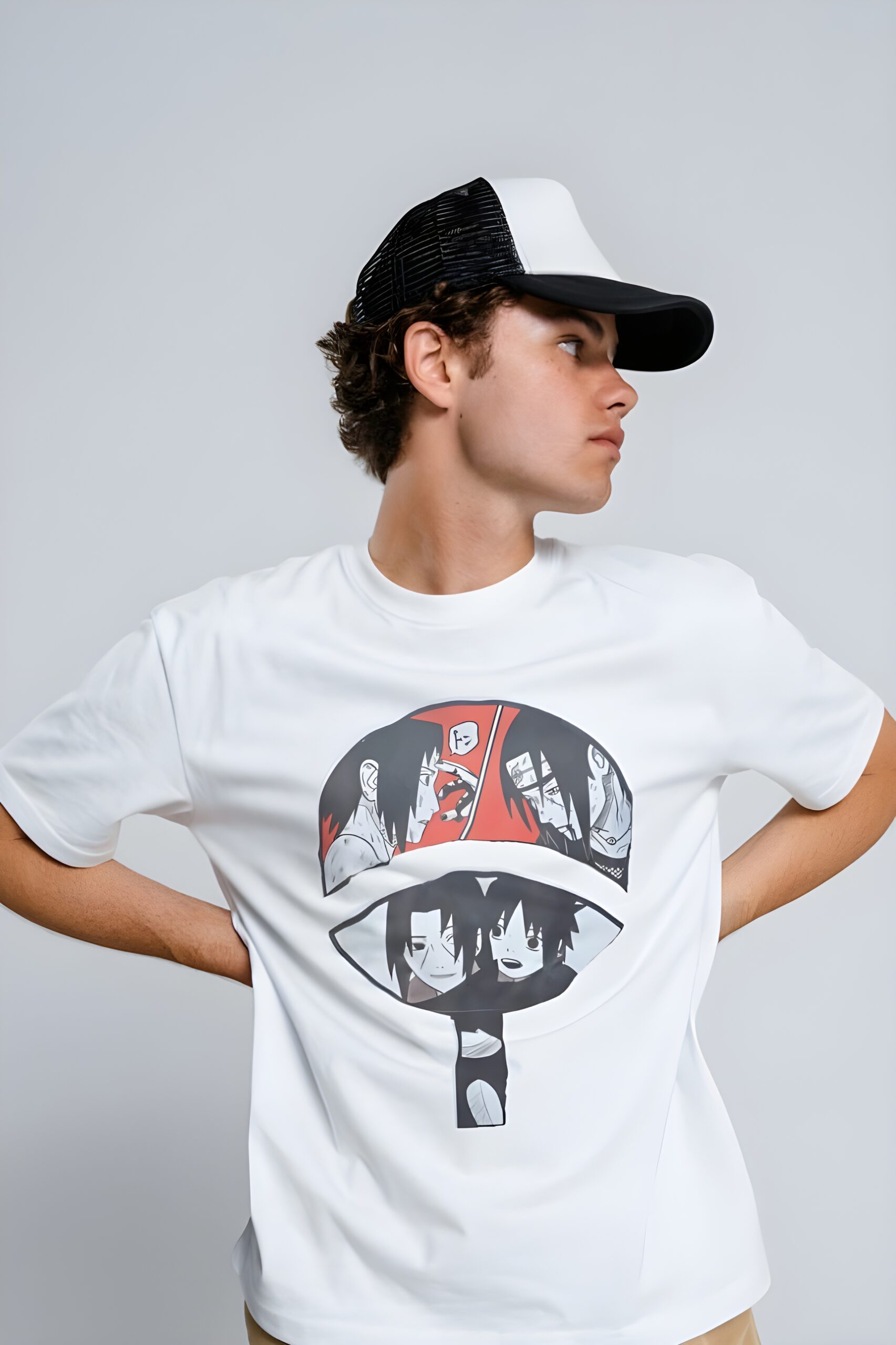 Itachi Sasuke White Regular T-shirt