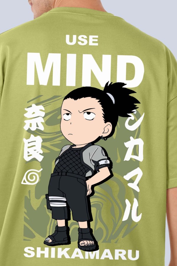 Shikamaru Green Oversized T-Shirt For Men - Image 3