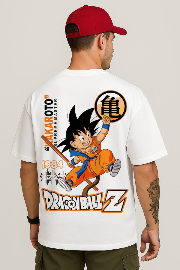 Dragon Ball Z White Oversized T-Shirt For Men - Image 3