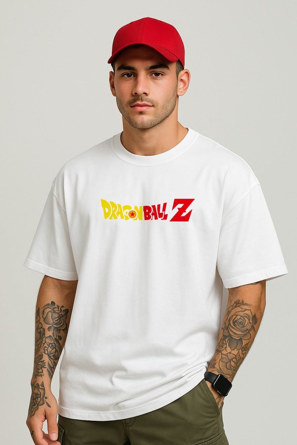 Dragon Ball Z White Oversized T-Shirt For Men - Image 2