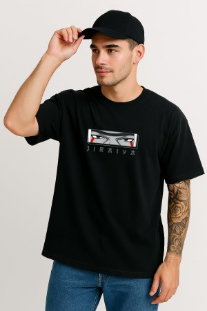 Oshawa Naruto Black Oversized T-Shirt For Men - Image 3
