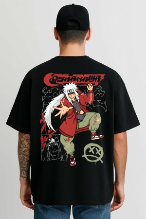 Oshawa Naruto Black Oversized T-Shirt For Men - Image 4