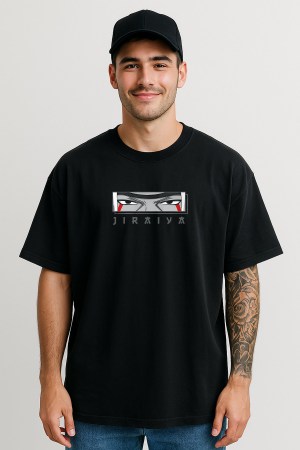 Oshawa Naruto Black Oversized T-Shirt For Men - Image 2