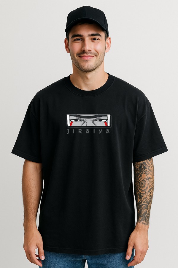 Oshawa Naruto Black Oversized T-Shirt For Men - Image 2