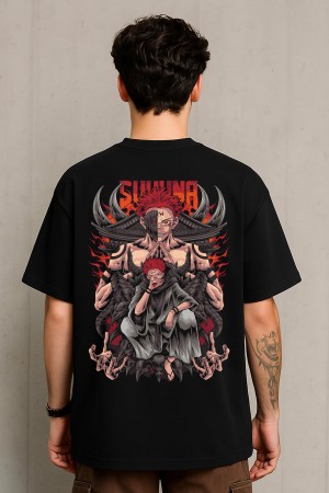 Sukuna Black Oversized T-Shirt For Men - Image 4