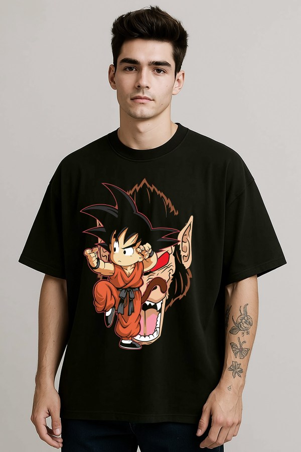 Dragon Ball Black Oversized T-Shirt For Men - Image 2