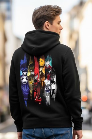 Blue Lock Black Hoodie For Men