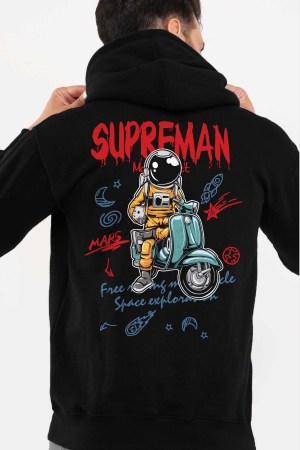 Superman Black Hoodie For Men - Image 5