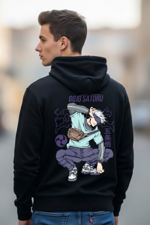 Gojo Satoru Black Hoodie For Men