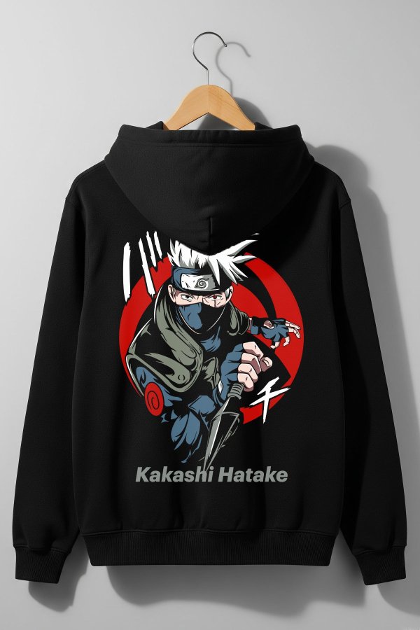 Kakashi Hatake Black Hoodie For Men - Image 5