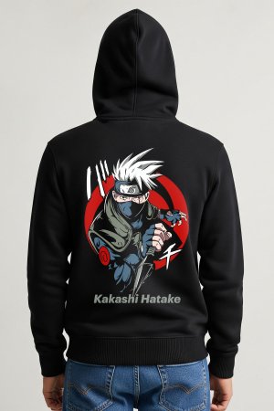 Kakashi Hatake Black Hoodie For Men - Image 6