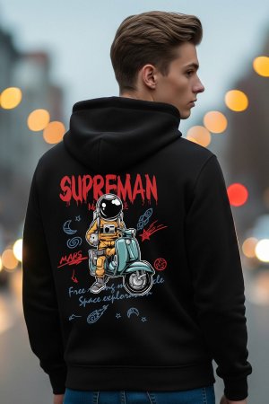 Superman Black Hoodie For Men