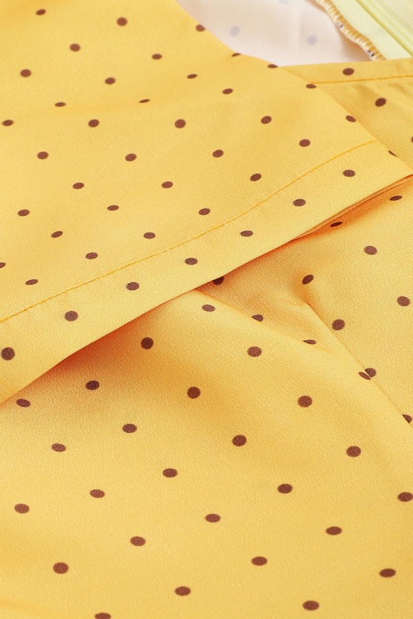 Yellow Cotton Blend Western Dress - Image 7