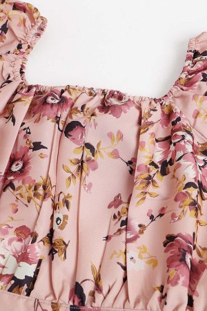 Peach Cotton Blend Western Dress - Image 7