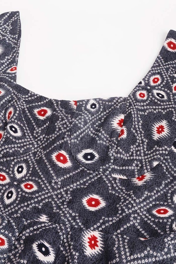 Black Cotton Blend Casual Western Dress - Image 6