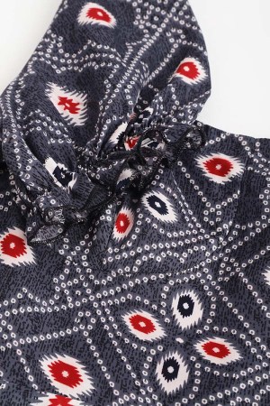 Black Cotton Blend Casual Western Dress - Image 4