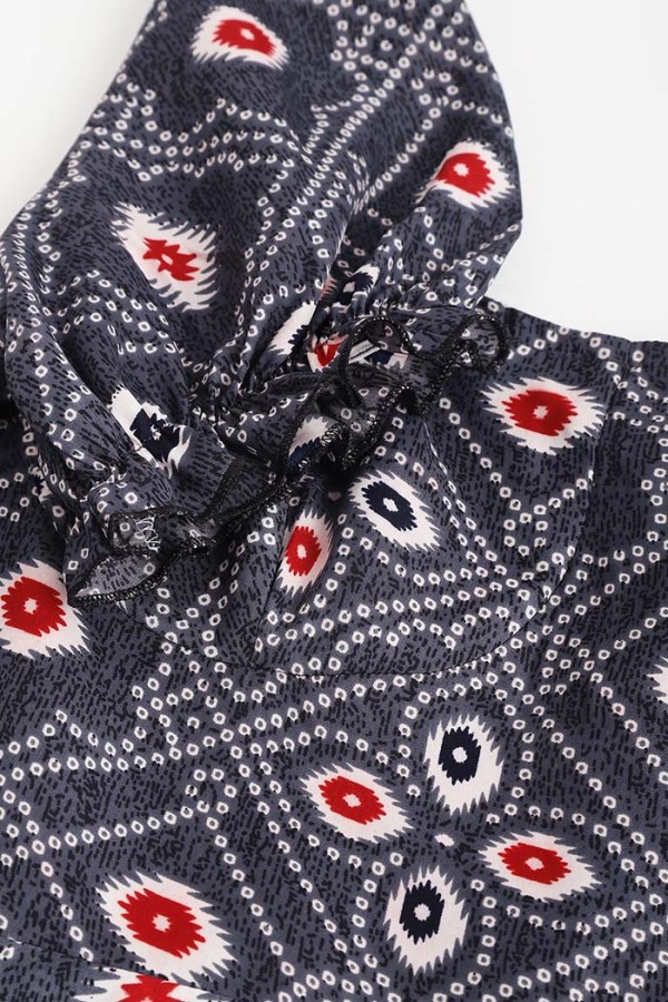 Black Cotton Blend Casual Western Dress - Image 4