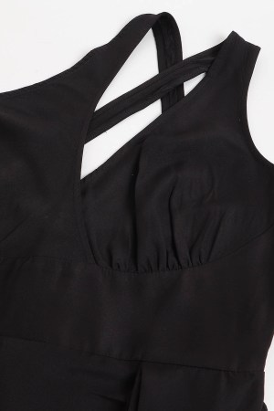 Black Cotton Blend Casual Western Wear Dress - Image 5