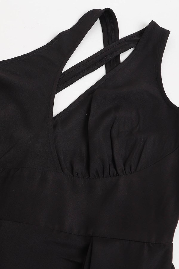 Black Cotton Blend Casual Western Wear Dress - Image 5