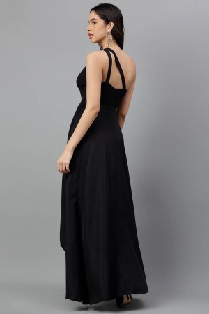 Black Cotton Blend Casual Western Wear Dress - Image 7