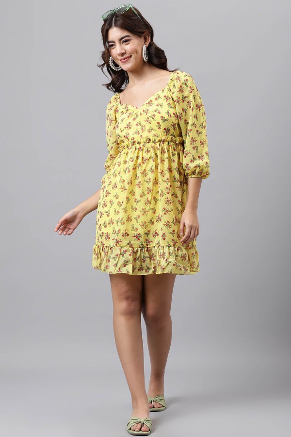 Yellow Western Dress