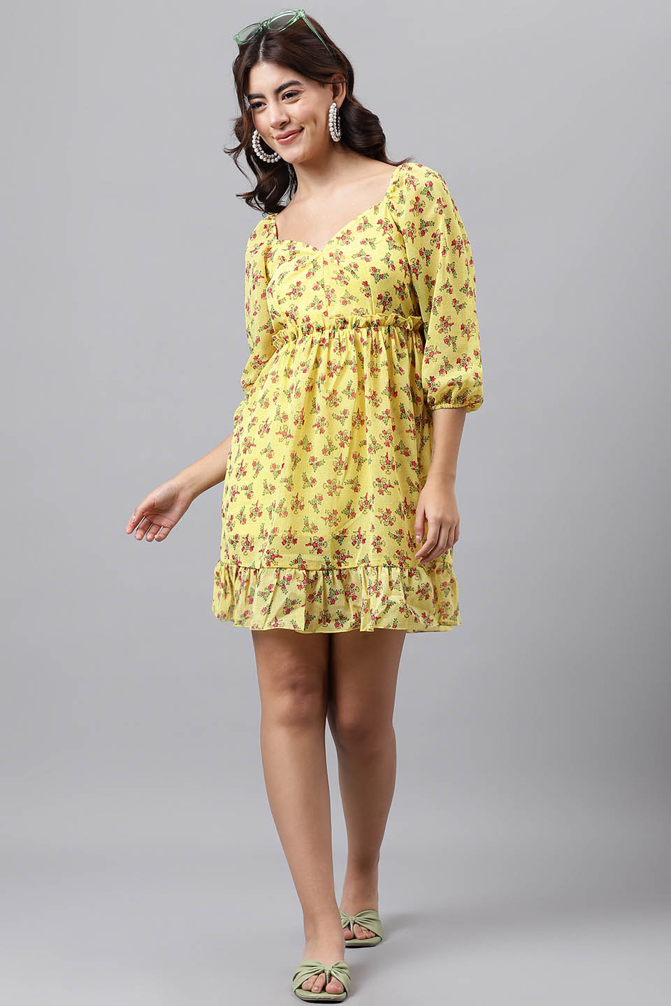 Yellow Western Dress