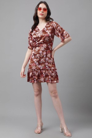 Multicolor Cotton Blend Casual Western Dress