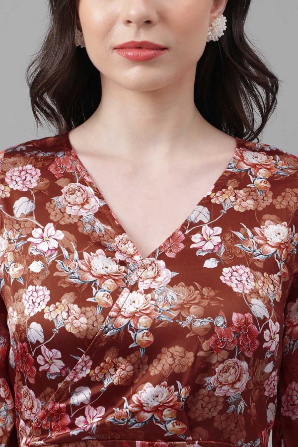 Multicolor Cotton Blend Casual Western Dress - Image 3