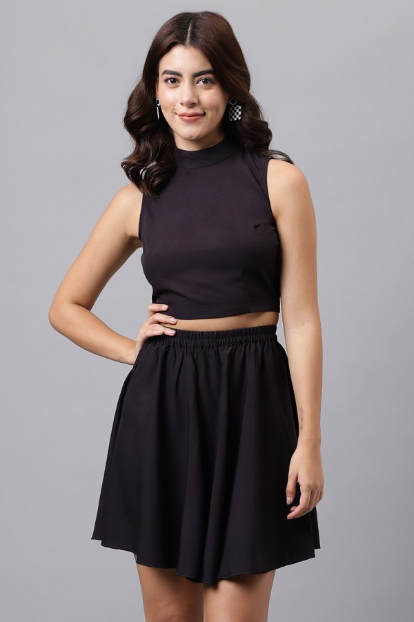 Black Cotton Blend Casual Western Dress - Image 6