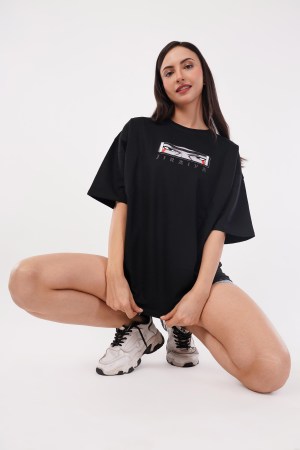 Oshawa Naruto Black Oversized T-Shirt For Women - Image 3
