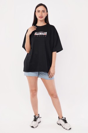 Oshawa Naruto Black Oversized T-Shirt For Women - Image 2