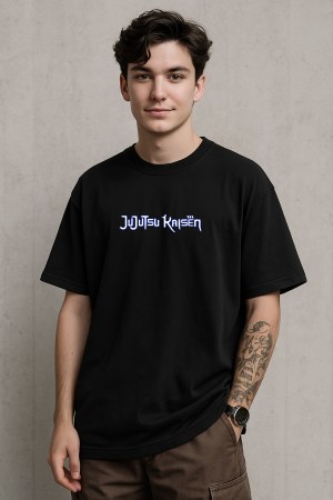 Behind Black Oversized T-shirt - Image 2