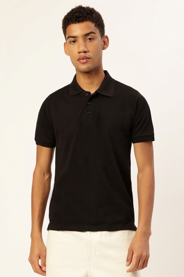 Black polo T-shirt