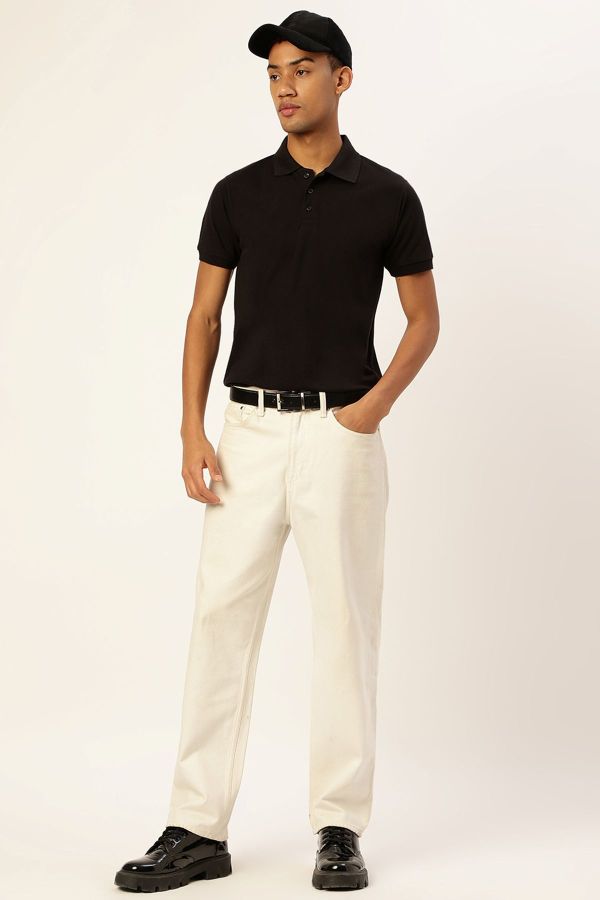 Black polo T-shirt
