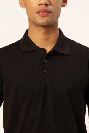 Black polo T-shirt - Image 3