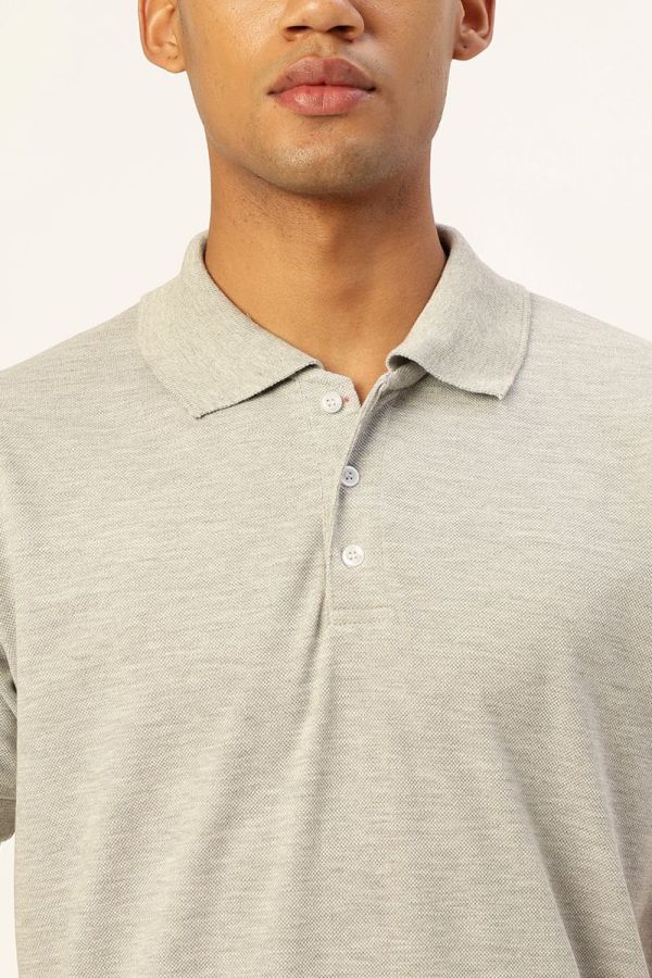 Grey Polo T-Shirt - Image 3