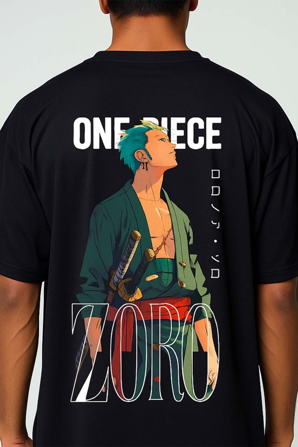 Zoro Black Oversized T-Shirt - Image 3
