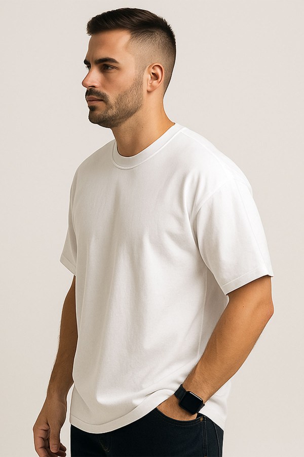 Social Introvert White Oversized T-Shirt - Image 3