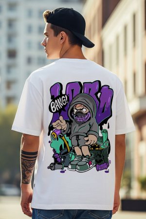 Bang Bang White Oversized T-Shirt