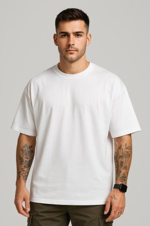 Bang Bang White Oversized T-Shirt - Image 2