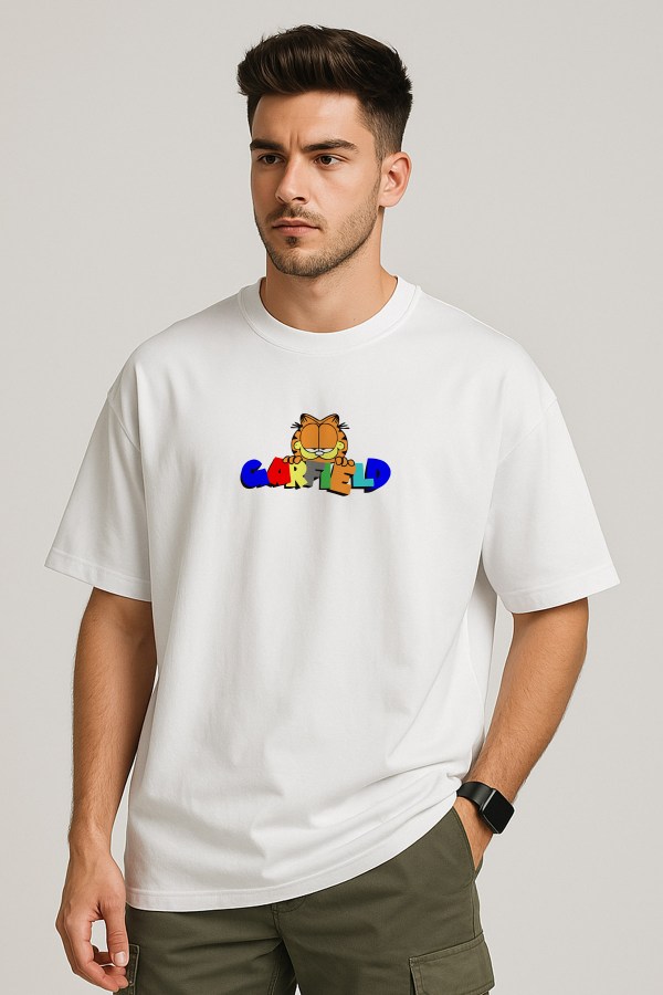Garfield White Oversized T-Shirt - Image 2