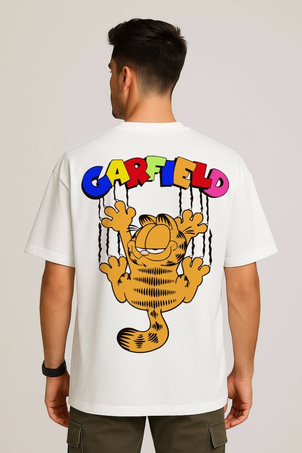 Garfield White Oversized T-Shirt - Image 3
