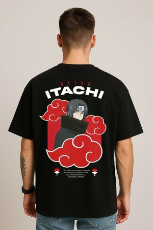 Uchiha Itachi Black Oversized T-Shirt - Image 4