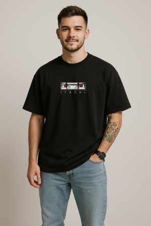 Uchiha Itachi Black Oversized T-Shirt - Image 3