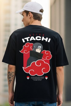 Uchiha Itachi Black Oversized T-Shirt