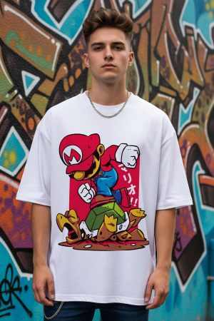 Mario White Oversized T-Shirt