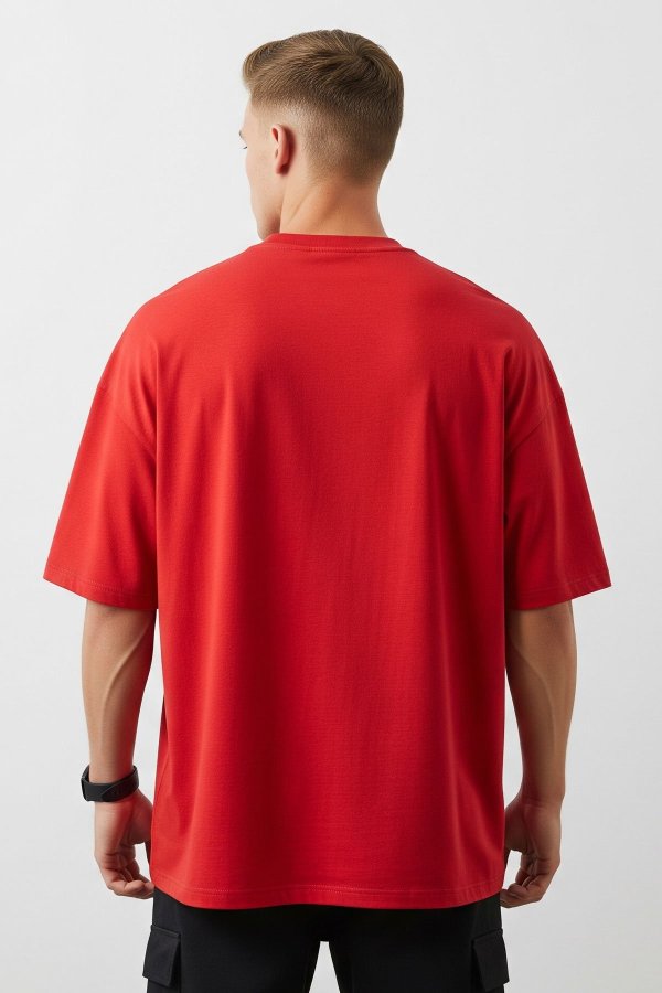 Spider Candy Apple Red Oversized T-Shirt - Image 3