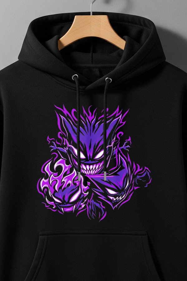 Gengar Black Premium Hoodie - Image 4