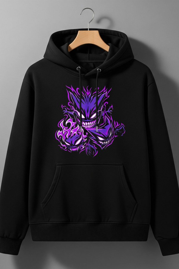 Gengar Black Premium Hoodie - Image 3